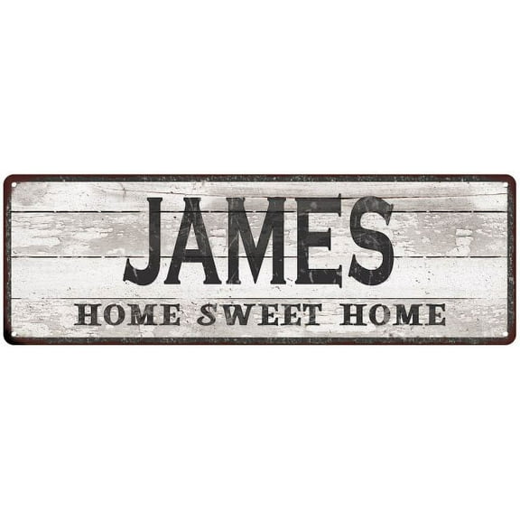 JAMES Home Sweet Home Country Look 6x18 Metal Sign 106180045170