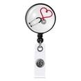 thumbnail image 3 of Xihbxyly Porta Credencial de Enfermera, Hebilla Retráctil Fácil de Tirar, Diseño Único, Clip Giratorio de 360 Grados, Superficie Lavable, Porta Credencial para Profesionales, Ideal para Médicos, Enfe, 3 of 7