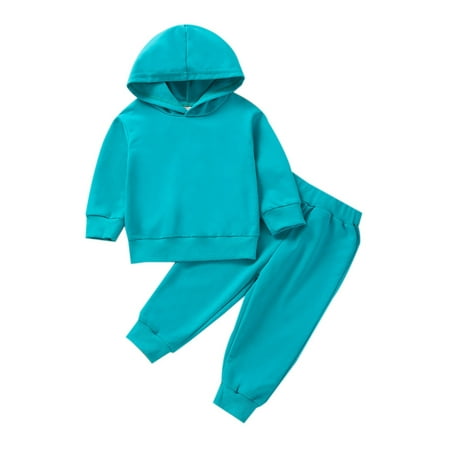 

Musuos Baby Boys Girls Hooded Sweatshirt Top Long Pants Fall Tracksuit Sportswear