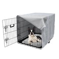 thumbnail image 5 of Geometric Dog Crate Cover, Continuous Pattern with Modernistic Diagonal Striped Rhombuses, Easy to Use Pet Kennel Cover Small Dogs Puppies Kittens, 7 Sizes, Pale Purpleblue White, by Ambesonne, 5 of 6