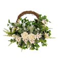 thumbnail image 2 of simhoa Floral Wreath Front Door Wreath 16 Inch Spring Summer Wreath for Window Ceremony White, 2 of 7