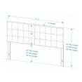 thumbnail image 6 of Varia 20" Tall Panel Upholstered Headboard, 3-Row Square Tufting, King Size, Dark Grey, 6 of 8