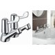 thumbnail image 2 of Bathroom Taps Lever - 1/2 Basin Taps Bathtub Set With Metal Knobs Pillar Polished Chrome Plated s20241212871, 2 of 5