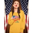 thumbnail image 2 of Liberty 4Th Of July Waving Flag Sweatshirt Women -Image by Shutterstock, Female Medium, 2 of 4