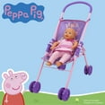 thumbnail image 3 of Peppa Pig: Stroll N' Feed 8pc Set - Purple, Pink, Flowers - Stroller, Highchair, Handbag, Feeding Accessories, For Dolls Up To 18", Kids Toy Ages 3+, 3 of 6