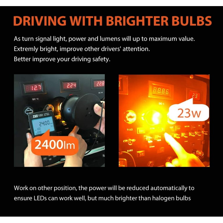 【led21】 Lasfit CANBUS Error Free 7440 LED Turn Signal Light, Anti