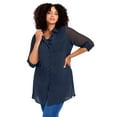 thumbnail image 2 of Avenue Women's Plus Size Convertible Button Down Tunic, 2 of 2