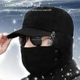 thumbnail image 2 of HOMEYA Winter Trapper Hat for Men and Women Unisex Trooper Hunting Ushanka Hat With Ear Flap Windproof Mask Warm Russian Cap, Black, 2 of 10