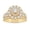 Vermeil, variant on AFFY Bridal Ring Set for Women 1.00 Carat Round Cut Lab Grown Diamond Double Halo Engagement Wedding Rings in 14K White Gold Plated 925 Sterling Silver Jewelry Gift for Her Size-7.5