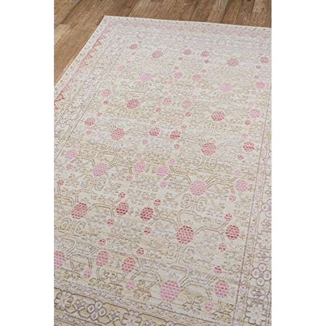 Momeni Rugs ISABEISA-3PNK4060 Isabella Traditional Oriental Flat Weave Area Rug, 4`0" x 6`0", Pink