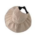 thumbnail image 5 of CoCopeaunts Women Summer Sun Hats Vinyl UV Protection Sunscreen Empty Top Ponytail Hats Female Beach Wide Brim Hat Bucket Hat Women Cap, 5 of 6