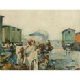 thumbnail image 3 of José Navarro y Llorens 14x12 Black Modern Framed Museum Art Print Titled - Bathing on the Beach Beside the Carts (C. 1915), 3 of 5