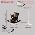 thumbnail image 3 of pathside Rotating Multicolor Ghost Acrylic Ornament, 360 Degree Cute Halloween Decor for Office Desk, 3 of 8
