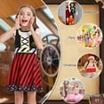 thumbnail image 7 of Benylion Toddler Girls Pirate Costume Buccaneer Fancy Dress up Halloween Party Role Play Outfits for 2-3 Years, 7 of 7