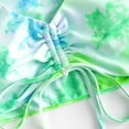 thumbnail image 4 of Women's Tie Dye Cinched String Triangle Bikini Set Low Waisted Swimsuit, 4 of 6