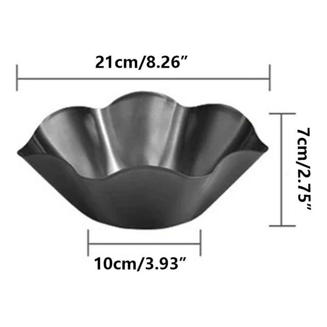 Flower-Shaped Bread Baking Pan Non-Stick Carbon Steel Baking Bowl for Tortillas and Quick Breads 10 in Diameter