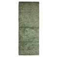 thumbnail image 2 of Rugsotic Carpets Hand Knotted Wool Area Rug 2'6''x10' Green Contemporary Runner Indoor Rug for Living Room, Bedroom Antimicrobial L00531, 2 of 9