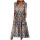 thumbnail image 1 of Vestido estampado de botones de bolsillo de manga corta con cuello en V casual de moda de verano para mujer Fridja  bnh4636, 1 of 1