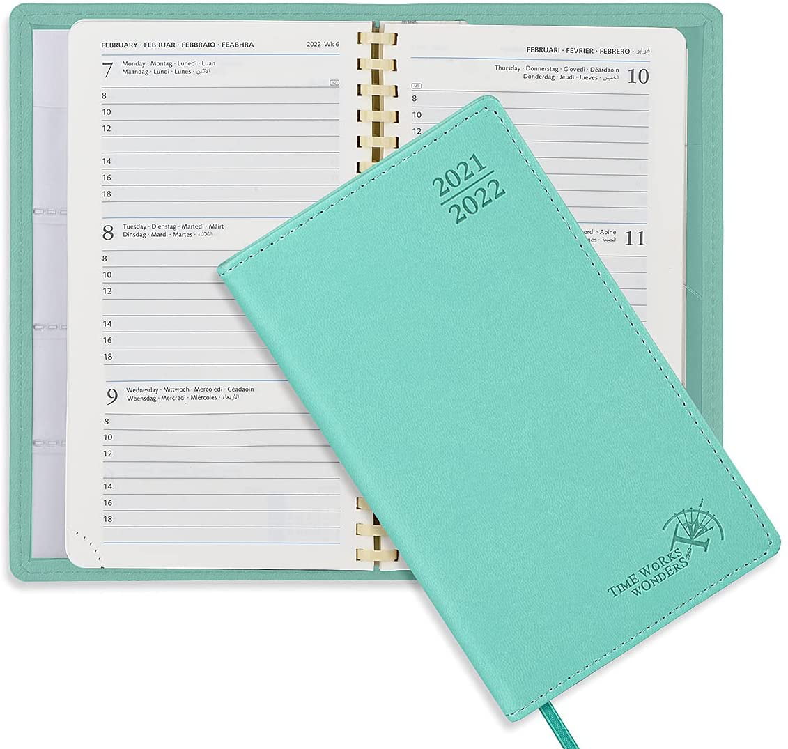 Details about   2021 Weekly Hardback Pocket Planner Calendar Blue 4”X6” 