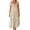 Tan, variant on Women's Tiered Tie Shoulder Midi Cami Dress 100% Polyester Sheer Milky White Fabric Lightweight Elegant Everyday