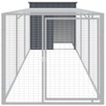 thumbnail image 3 of vidaXL Chicken Cage with Run Anthracite 43.3"x320.1"x43.3" Galvanized Steel, 3 of 7