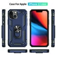 thumbnail image 3 of iPhone XR Case, Ring Holder Kickstand Full Body Shockproof Magnetic Car Mount Hybrid Rugged Protective Phone Cover, Blue, 3 of 8