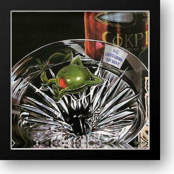 No Lifeguard On Duty 16x16 Framed Art Print by Godard, Michael