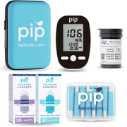 Pip Blood Glucose Monitor Kit, Diabetes Test Kit with Meter, 50 Test Strips and 50 Lancets