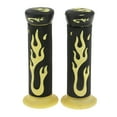 thumbnail image 3 of 8\\\'\\\' Puños de goma para manillar de motocicleta y scooter Amarillo, 3 of 7