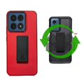 thumbnail image 3 of Phone Case for Boost Summit 5G,  Dual Layer Shockproof 360-Degree Rotating Belt Clip Case Cover with Kickstand (Red), 3 of 8
