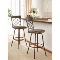 Mainstays Metal Crosshatch Back Adjustable Height Swivel Barstool