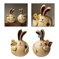 thumbnail image 3 of 2 esculturas creativas de conejo, estatua de resina, figura de animal, arte decorativo S, 3 of 9