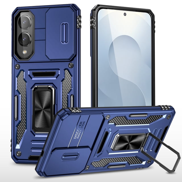 TYJKeJi Case Kickstand Drop Resistant Shockproof Case For Samsung Galaxy S25 Edge