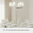thumbnail image 5 of Hunter - Nolita 6-light Brushed Nickel, Large Chandelier, Dimmable, Modern Style, Candle Shaped, for Bedrooms, Dining, Living Rooms - 19875, 5 of 7