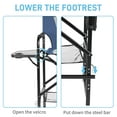 thumbnail image 6 of Ktaxon 31" Oversized Folding Director Chair, Heavy Duty Camping Chairs with Side Table & Cup Holder, Makeup Artist Seating with Storage Bag, Supports 400 lbs, Navy Blue, 6 of 12