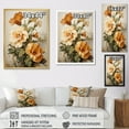 thumbnail image 4 of Designart "Vintage Sepia-Toned Pansies In An Embrace I" Pansies Floater Framed Wall Decor, 4 of 5