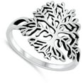 thumbnail image 4 of Large Tree of Life Gatekeeper Ring .925 Sterling Silver Band Jewelry Female Male Unisex Size 7, 4 of 4