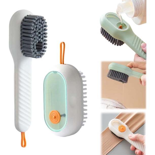 Cepillo de limpieza multifunción 2 en 1, cepillo para zapatos y cepillo para ropa para limpiar, cepillo de limpieza de zapatos de cerdas suaves para el hogar, herramienta de limpieza de cepillo de fre