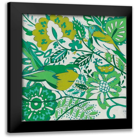 Zarris, Chariklia 12x12 Black Modern Framed Museum Art Print Titled - Lovebirds I