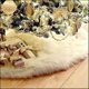 thumbnail image 4 of Falda de árbol de Navidad, color blanco puro, color sólido, pelo largo, decoraciones navideñas, decoración de fiesta, 4 of 5