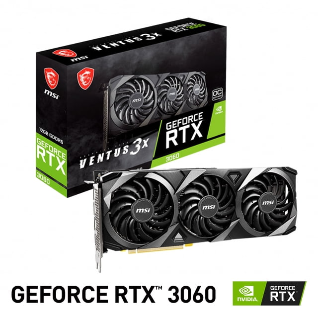 TARJETA DE VIDEO MSI NVIDIA GEFORCE RTX 3060 VENTUS 3X 12G OC 912-V397-051