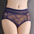 thumbnail image 4 of Womens Underwear, Women's Fashion Sexy Transparent Middle-waisted Pants Panties Thong Lace Blue L, 4 of 7