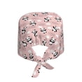 thumbnail image 2 of Xecao Panda Flying in the Sky (2) Print Men Women Adjustable Working Cap with Button Unisex Hats Sweatband, 2 of 7