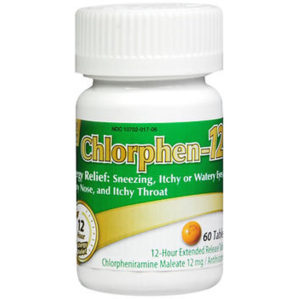 Chlorphen12 Extended Relief Allergy Tablets, 60 Ct