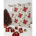 thumbnail image 5 of Christmas Poinsettia Shower Curtain, Xmas Red Flowers Pine Cones Vintage Waterproof Fabric Shower Curtains with 12 Hooks, Bathroom Curtain Set for Bathroom Accessories Decor, 72 x 84 Inches, 5 of 9