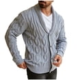 thumbnail image 2 of Zormilly Mens Cardigan Sweater Long Sleeve Shawl Collared Button Down Sweaters Cable Knit Cardigans Fall Outfits, S-2XL, 2 of 9