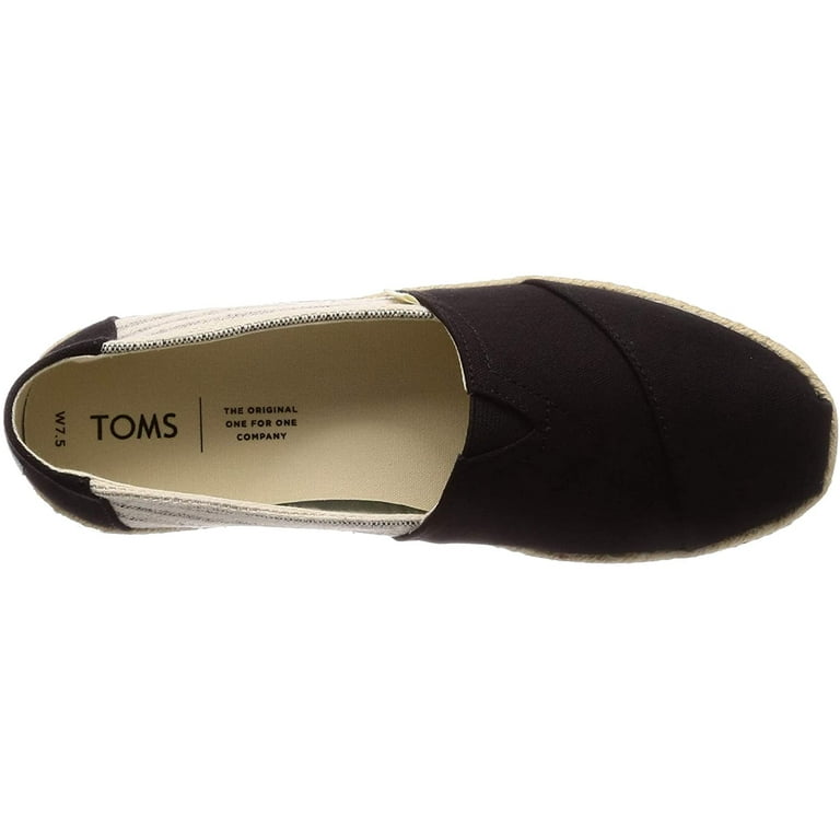 Black ivy league stripes women's espadrilles outlet