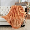 thumbnail image 6 of Home Soft Things Plain Faux Fur Throw - Burnt Orange - 60" x 80", 6 of 7