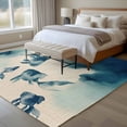thumbnail image 4 of Large Area Rugs for Living Room Bedroom, Navy Blue Fish 5'x8' Rug Washable Carpet Runner Indoor Outdoor, Nautical Coastal Summer Ocean Modern Rustic Non Slip Floor Mats Rug for Kitchen, Bathroom, 4 of 8