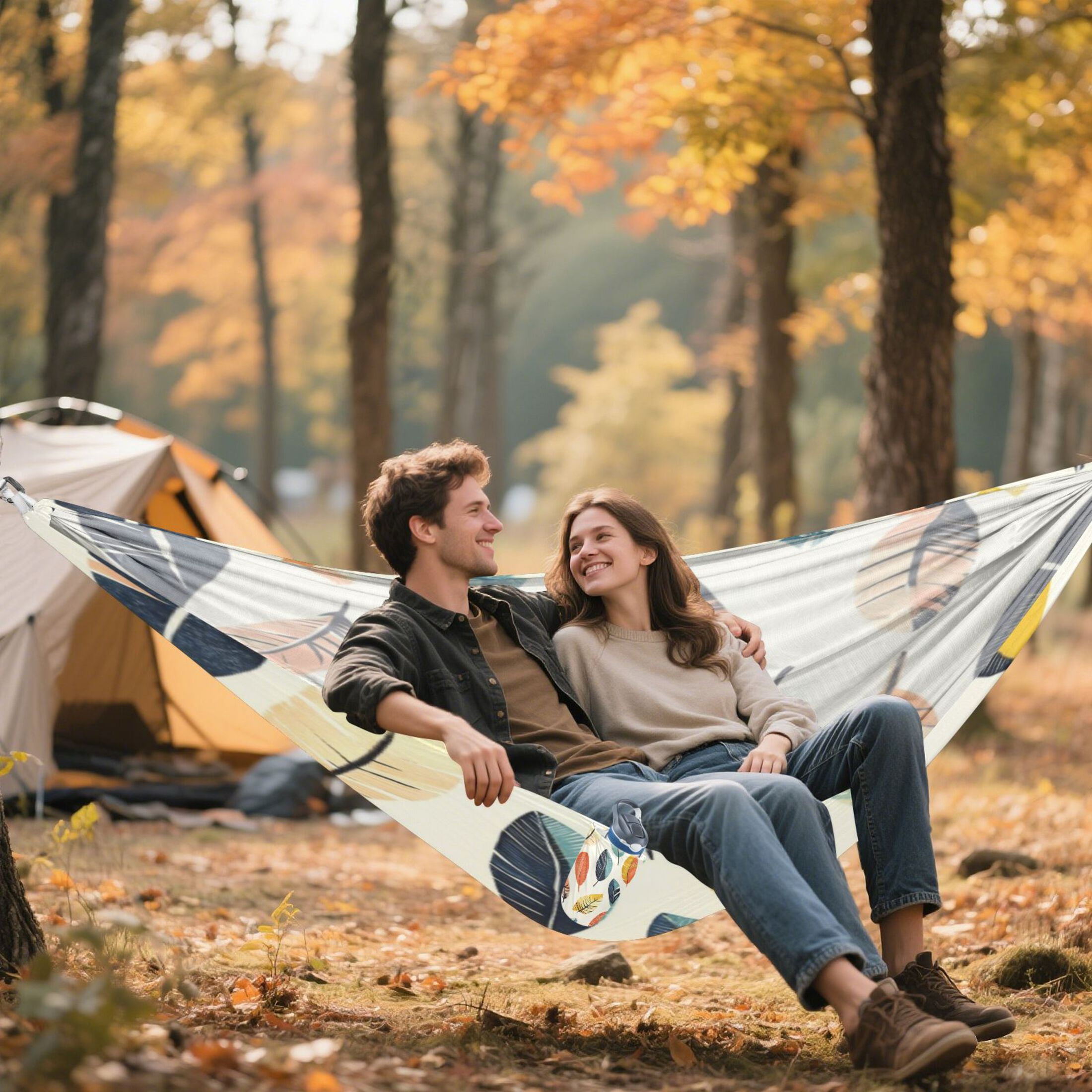 Hammock Camping Hammock Nylon Portable Hammock Travel Camping Hammock Colorful Feather